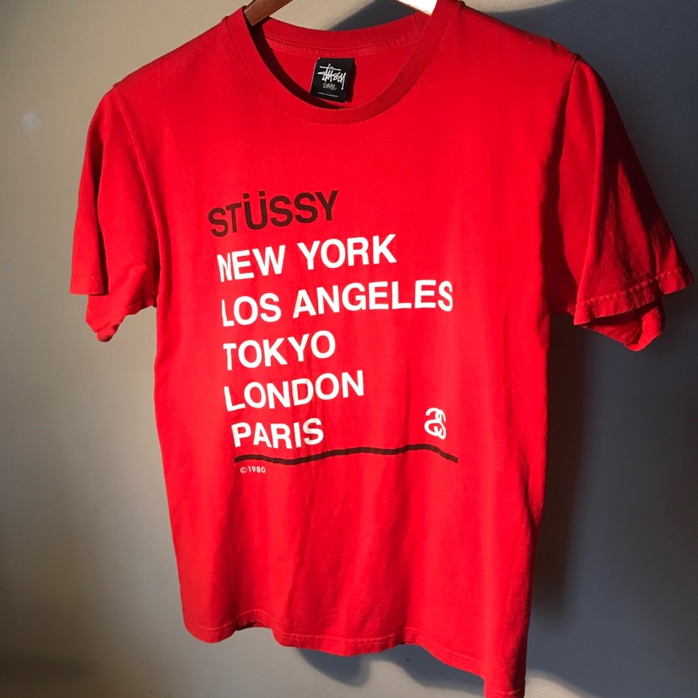 Stussy world tour shirt.